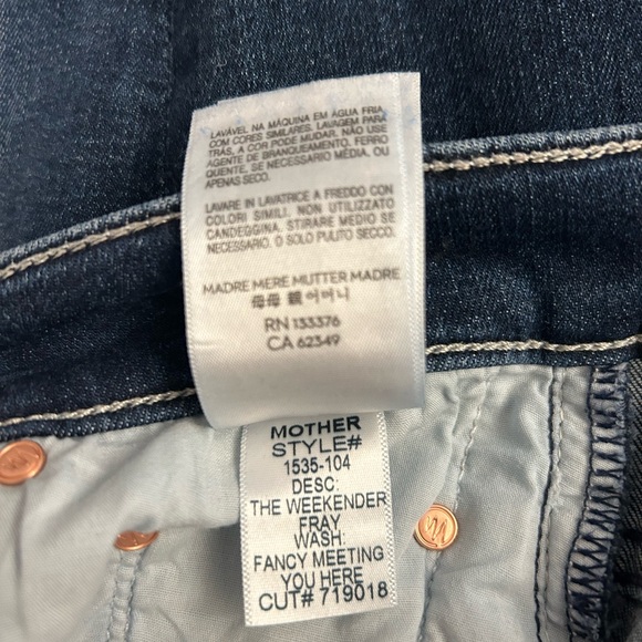 Mother The Weekender Fray Hem Bootcut Jeans in Fancy Meeting You Here Size 28 - Picture 9 of 13